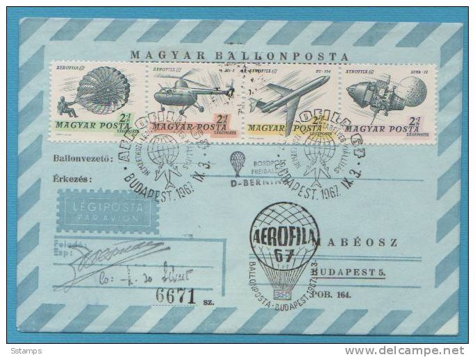 A-200 UNGARN UNGHERIA    AEREI TRASPORTI BALLONPOST  LETTER INTERESSANTE - Lettres & Documents