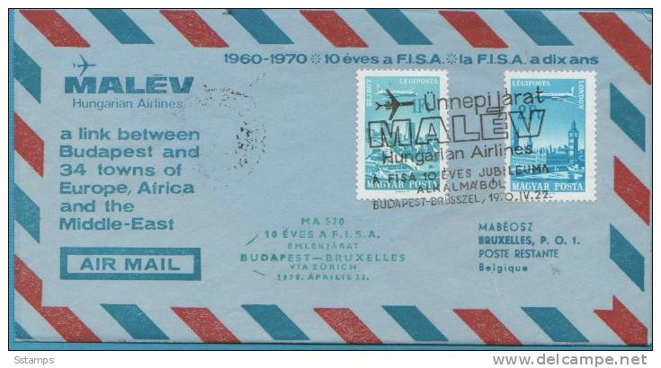 A-200 UNGARN UNGHERIA MALEV     AEREI TRASPORTI  PER AFRICA  LETTER INTERESSANTE - Storia Postale