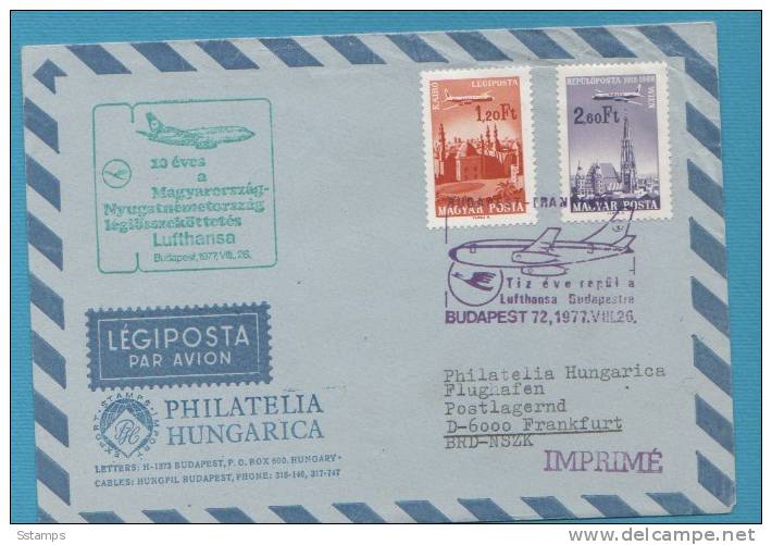 A-200 UNGARN UNGHERIA MALEV     AEREI TRASPORTI   LUFTHANSA   LETTER INTERESSANTE - Storia Postale