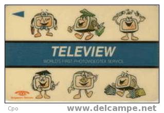 # SINGAPORE 2STEA Teleview  Photovideotex 2 Landis&gyr   Tres Bon Etat - Singapour