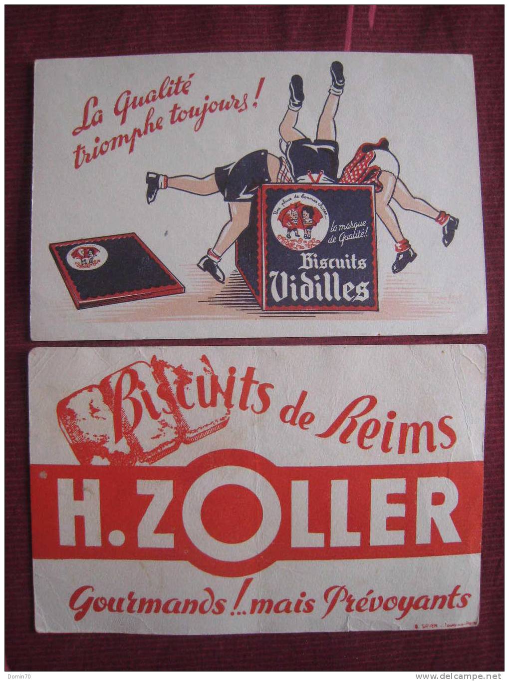 Buvards Biscuits Zoller Reims Vidilles Marque Qualité - Verzamelingen & Reeksen