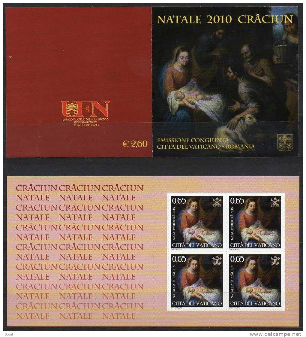 VATICANO – VATICAN CITY - VATICAN - 2010 - NATALE - 2 LIBRETTI Da 4 Valori ** - Unused Stamps