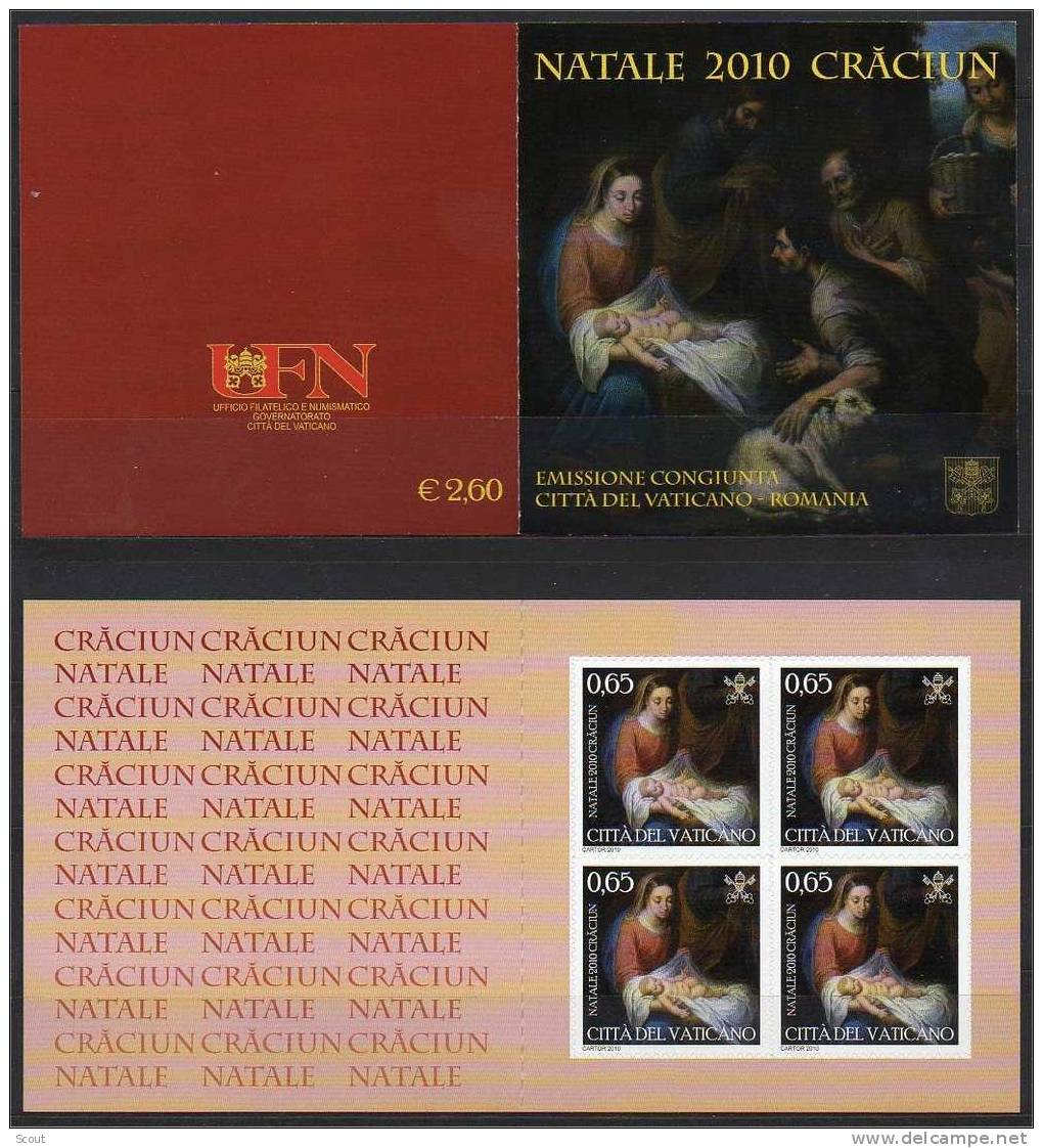 VATICANO – VATICAN CITY - VATICAN - 2010 - NATALE - 2 LIBRETTI Da 4 Valori ** - Nuevos