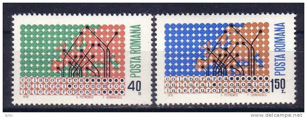 ROUMANIE -1970 - Yvert 2553/2554  ** - Collaboration Intereuropéenne - Unused Stamps