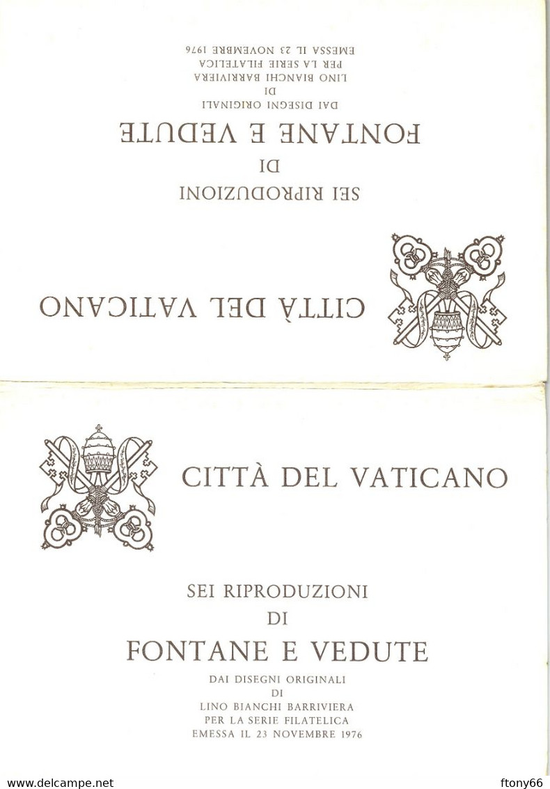 1978 Vaticano KIT 6 Cartoline Postali L 130 + Lire 120 Fontane E Vedute - Annullo CONVEGNO FILATELICO ROMA '85 - Postal Stationeries
