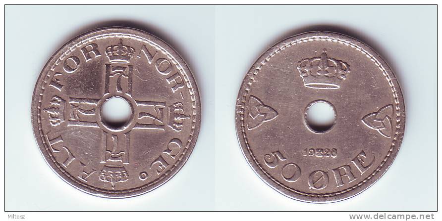 Norway 50 Ore 1928 - Norway