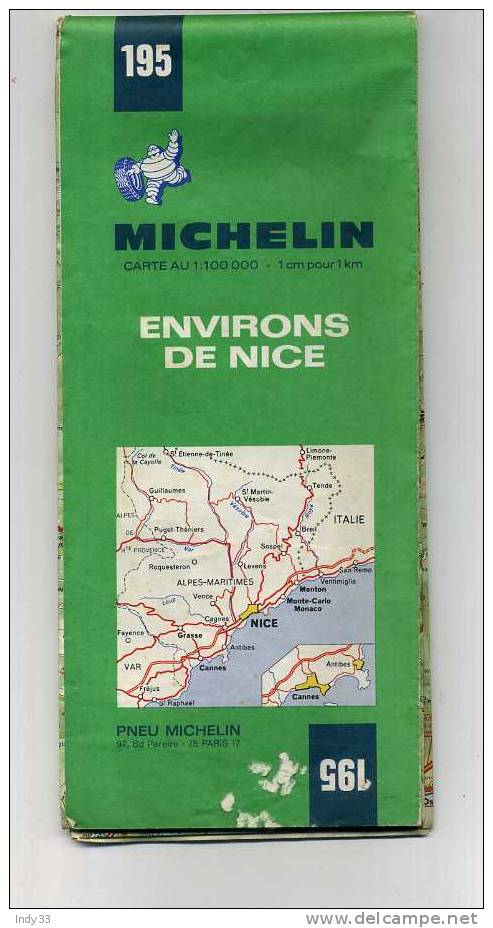 - CARTE MICHELIN 195 . 1970 - Wegenkaarten