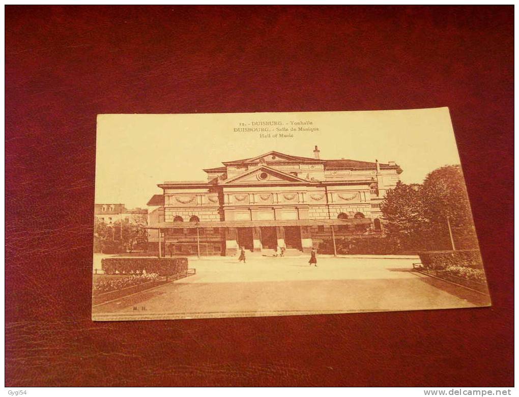 CPA N°12 ANNEE 1925 DUISBOURG SALLE DE MUSIQUE - Duisburg