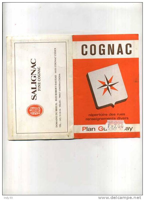 - COGNAC . GUIDE BLAY - Carte Topografiche