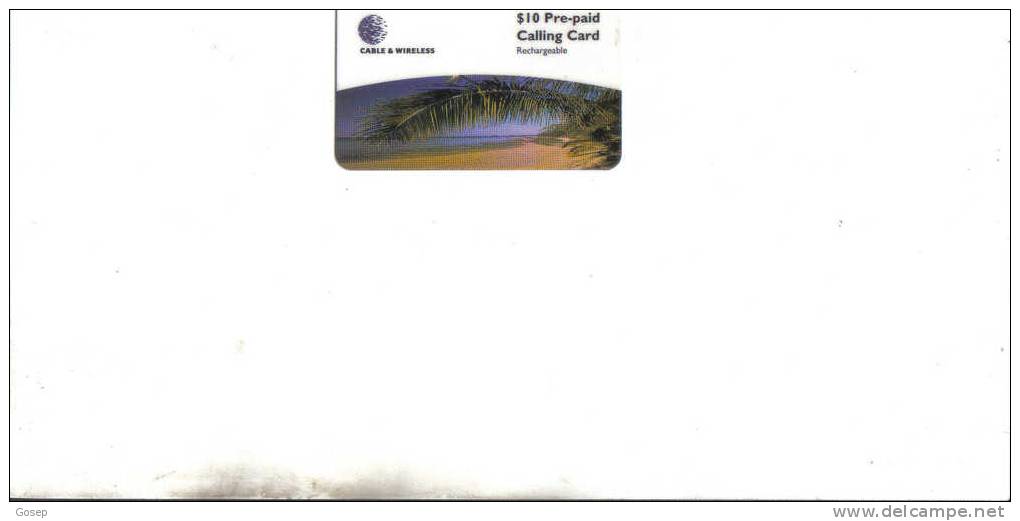 Falkland Islands-cable Wireless $10 Prepiad Calling Card Rechargeable-used Card-7/2000 - Falkland