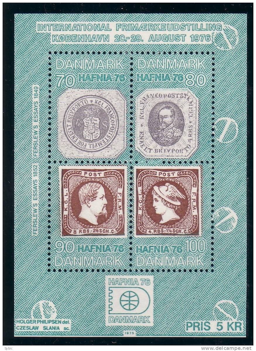 DANEMARK  1975 - Hafnia 76 - Yvert  BF 2 ** - Blocs-feuillets