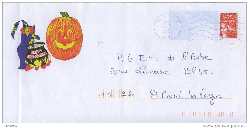 Sorcière - PAP - FRANCE - Halloween, Citrouille - 2001 - Carnival