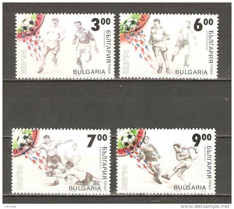 BULGARIA 1994  - FOOTBALL WORLD CHAMPIONSHIP -  CPL. SET - USED OBLITERE GESTEMPELT USADO - 1994 – États-Unis