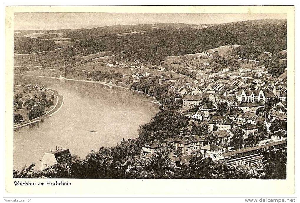 AK Waldshut Am Hochrhein 30.1.43. - 12 WALDSHUT E Nach ....... / Rheinhessen Mit 1 X 6 PF DEUTSCHES REICH "Adolf Hitler" - Waldshut-Tiengen