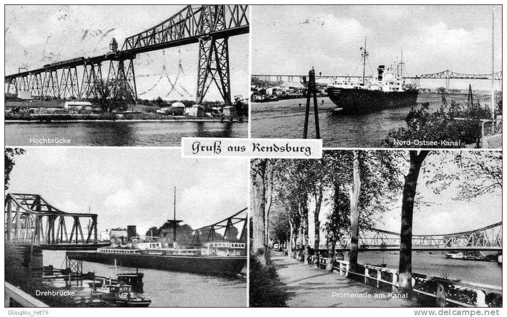 GRUB AUS RENDSBURG....4 VUES.... .CPSM  PETIT FORMAT - Rendsburg