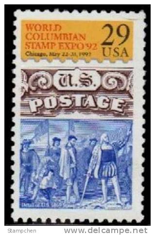 1992 USA World Columbian Expo Stamp Painting  #2616 Famous Columbus - Christoffel Columbus