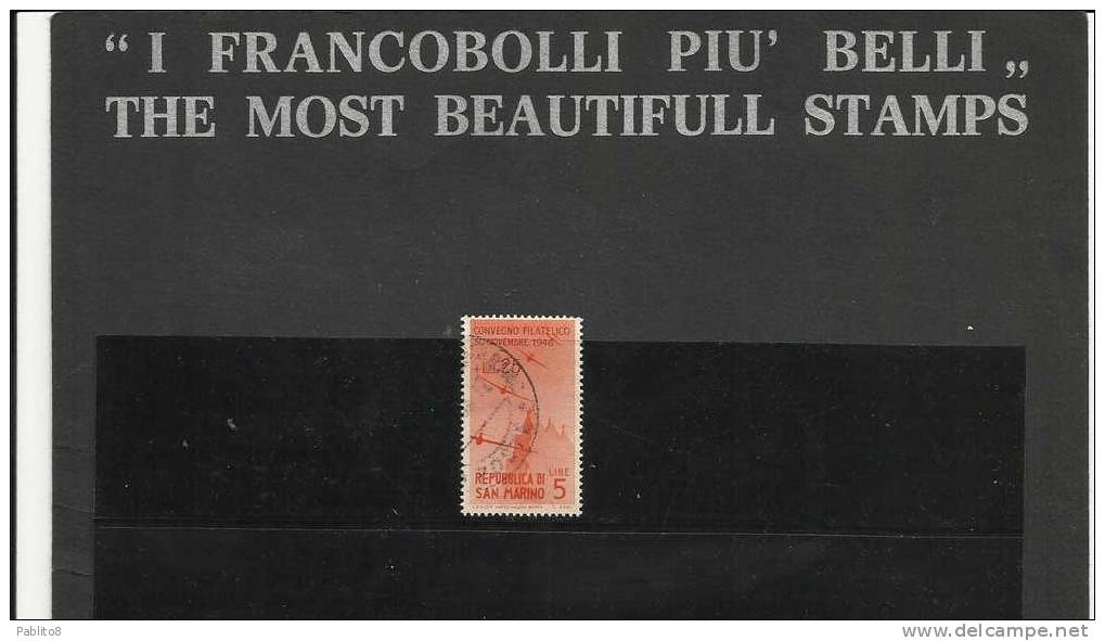 SAN MARINO 1946 CONVEGNO FILATELICO L.25 SU 5 TIMBRATO - Used Stamps