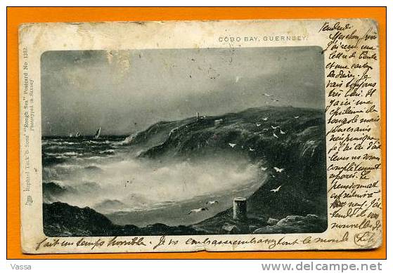 GUERNSEY Cobo Bay . Franked In  1902 - Guernsey