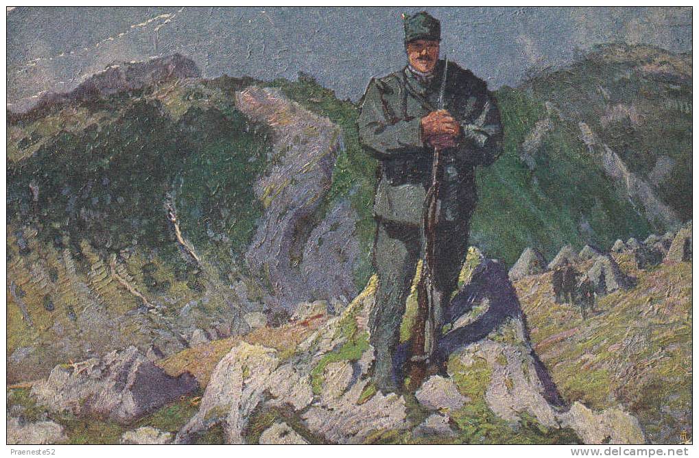 Croce Rossa .cartolina Commemorativa.t. Cascella.viaggiata 1918-sentinella. - Red Cross