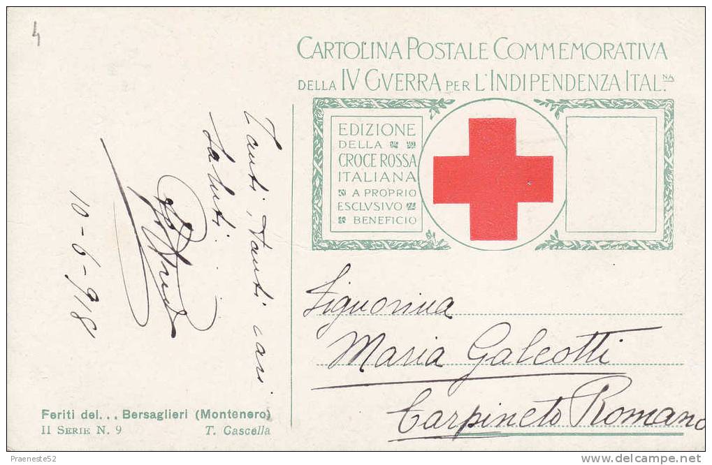 Croce Rossa .cartolina Commemorativa.t. Cascella.viaggiata 1918-feriti - Croce Rossa