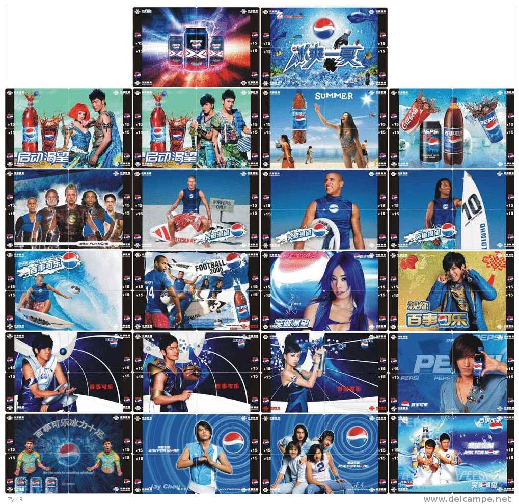 C04292 China Phone Cards PEPSI Puzzle 88pcs - Alimentación