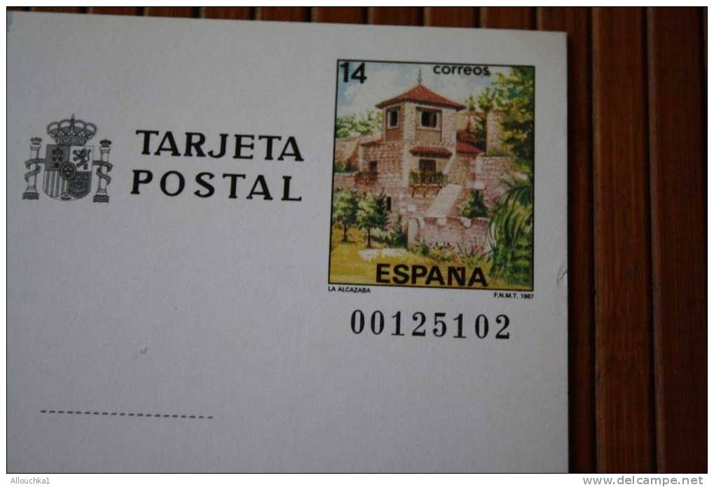 ENTIER POSTAUX TARJETA POSTAL  Numeroté  ESPANA ESPAGNE EL CENACHERO à MALAGA TIMBRE CORREOS - 1931-....