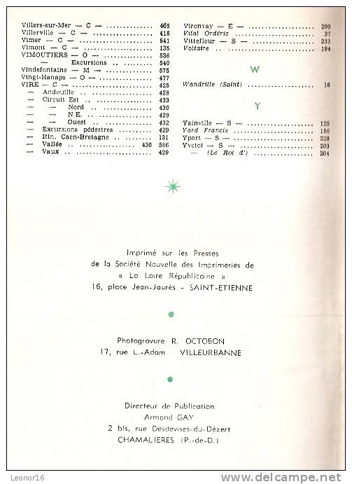 NORMANDIE  -  " GUIDE TOURISTIQUE M.A.I.F. 1966 " LIVRE DE 632 PAGES avec NOMBREUSES PHOTOS et TEXTES