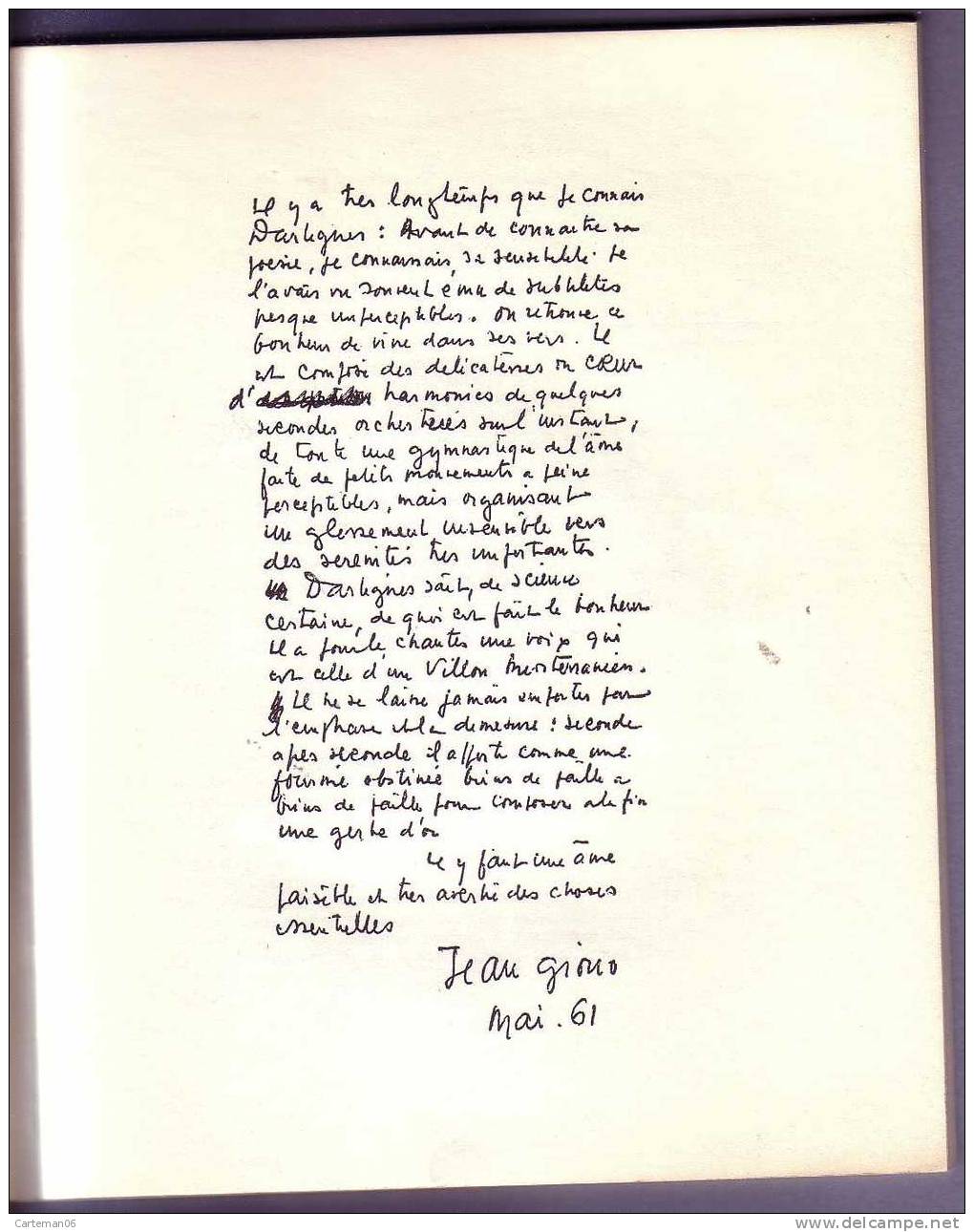 Livre - Poésie - En Vers... Mais Pas Contre Tous ! De F. Dartigues Intro De Jean Giono, Couverture De Bernard Buffet - Autores Franceses