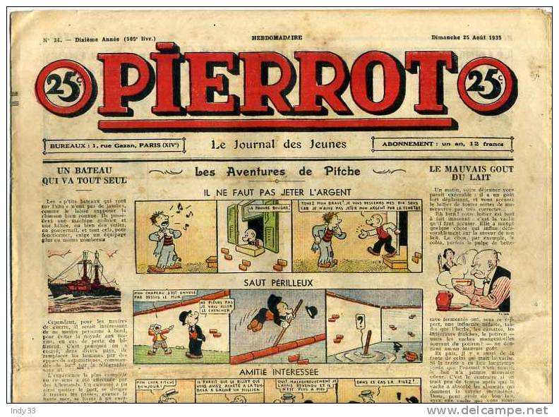 - PIERROT N°34  1935 - Pierrot