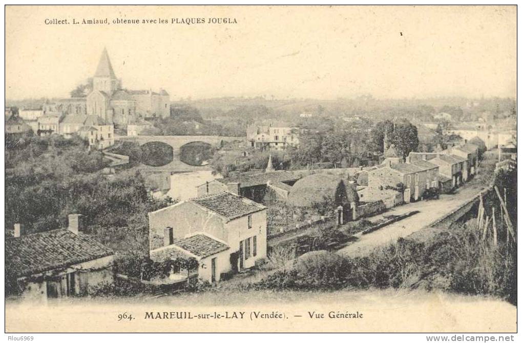 CARTE  POSTALE      MAREUIL SUR LE LAY      VUE GENERALE - Mareuil Sur Lay Dissais