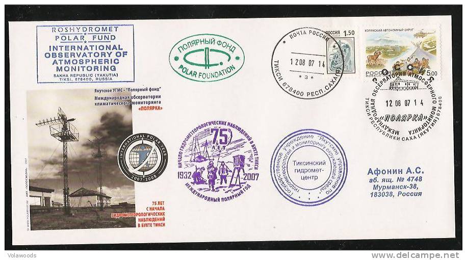 Russia - BUSTA Commemorativa: Stazione Meteorologica Sull´Isola Tiksi- Con Annulli Speicali - EDIZIONE LIMITATA!!! - Briefe U. Dokumente