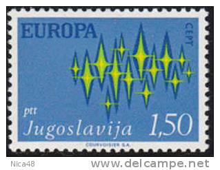 Europa  1972 Nuovi Yugoslavia 1 Valore - 1972