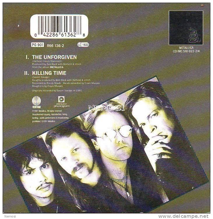 CD - METALLICA - The Unforgiven (6.26) - Killing Time (3.00) - With TATTOO - Sticker Cover - Collector's Editions