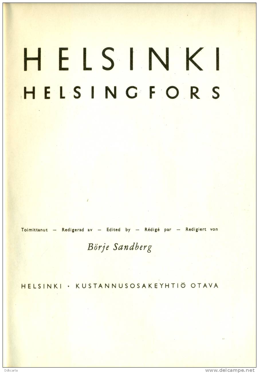 Helsinki Helsingfors In 5 Talen - Fins, Deens, Engels, Frans En Duits ! - Geografia