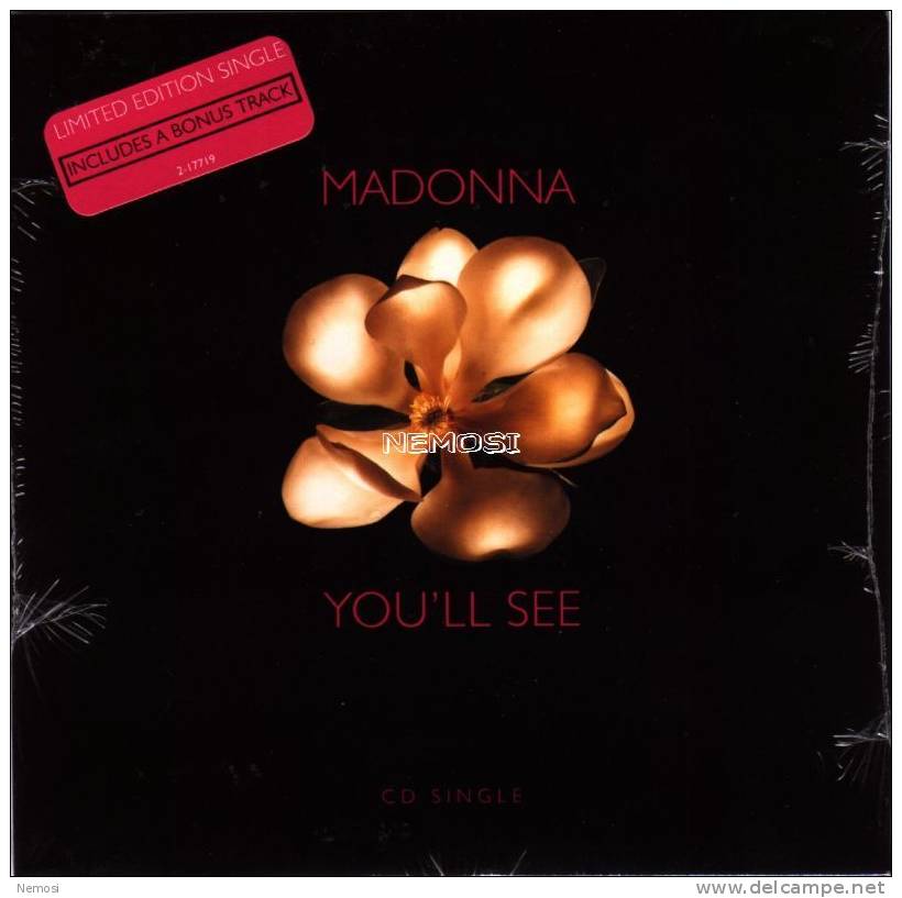 CD - MADONNA - You´ll See (4.59) - Live To Tell (live - 8.14) - You´ll See (instrumental - 4.44) - Collectors
