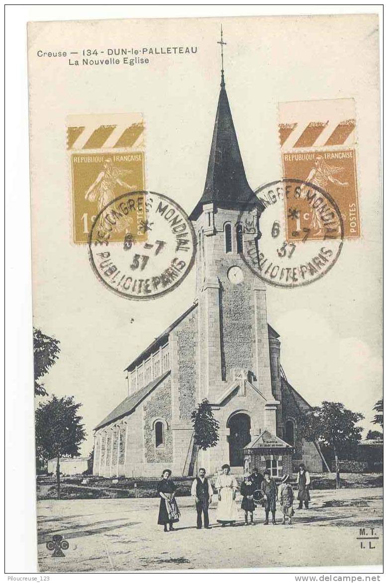 23 - DUN LE PALLETEAU  - ""  La Nouvelle Eglise "" -  CARTE  ANIMEE - Dun Le Palestel