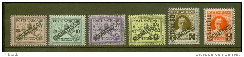 VATICAN Taxe N° 1 à 6 * - Postage Due