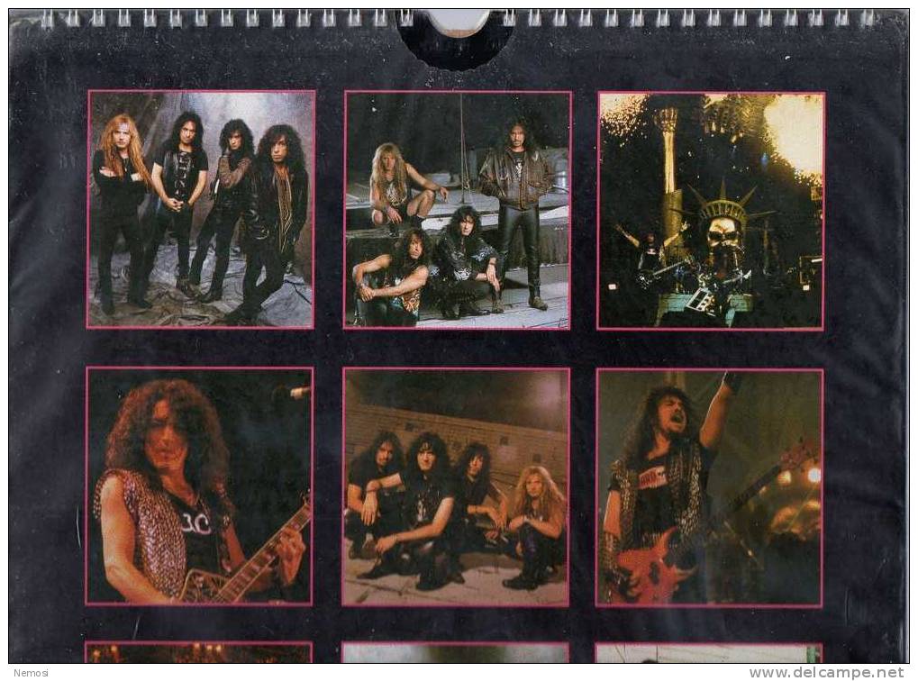 CALENDRIER - 1994 - KISS - 12 Posters - Objets Dérivés