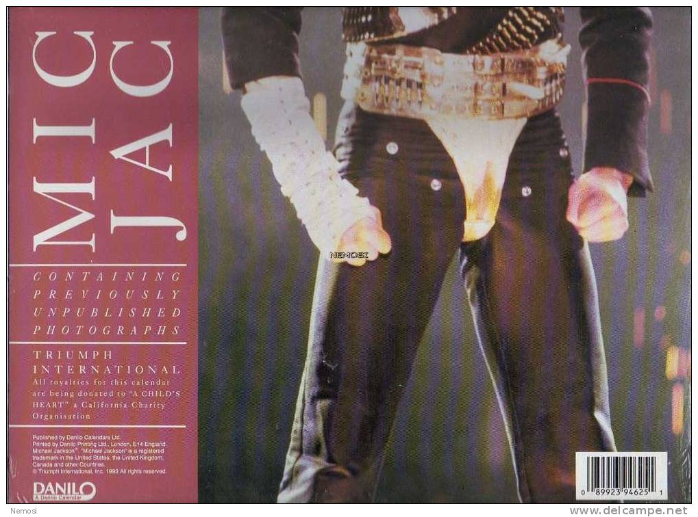 CALENDRIER - 1994 - Michael JACKSON - 12 Posters - Varia