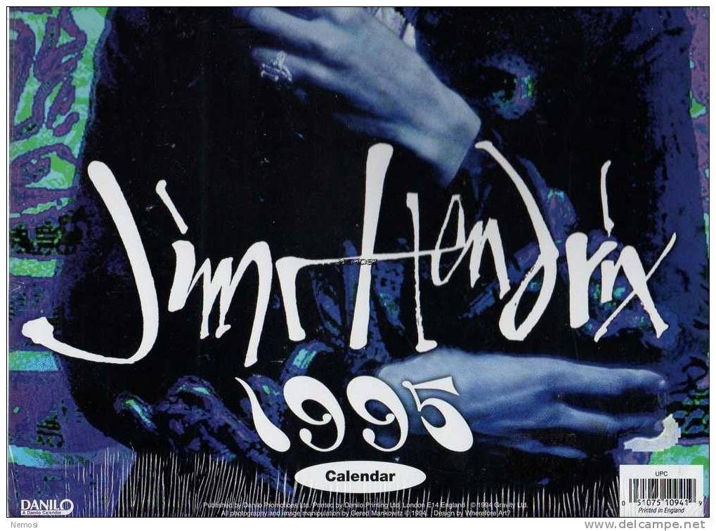 CALENDRIER - 1995 - Jimi HENDRIX - 12 Posters - Objets Dérivés