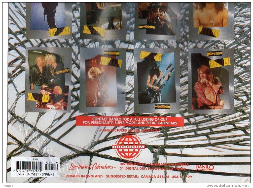 CALENDRIER - 1995 - GUINS´N´ROSES - 12 Posters - Varia