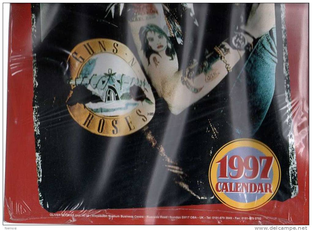 CALENDRIER - 1997 - GUINS´N´ROSES - 12 Posters - Objets Dérivés
