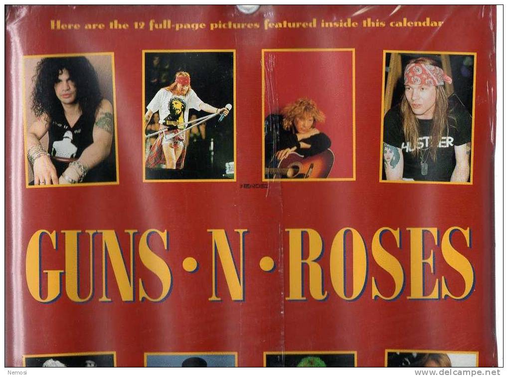 CALENDRIER - 1997 - GUINS´N´ROSES - 12 Posters - Objets Dérivés