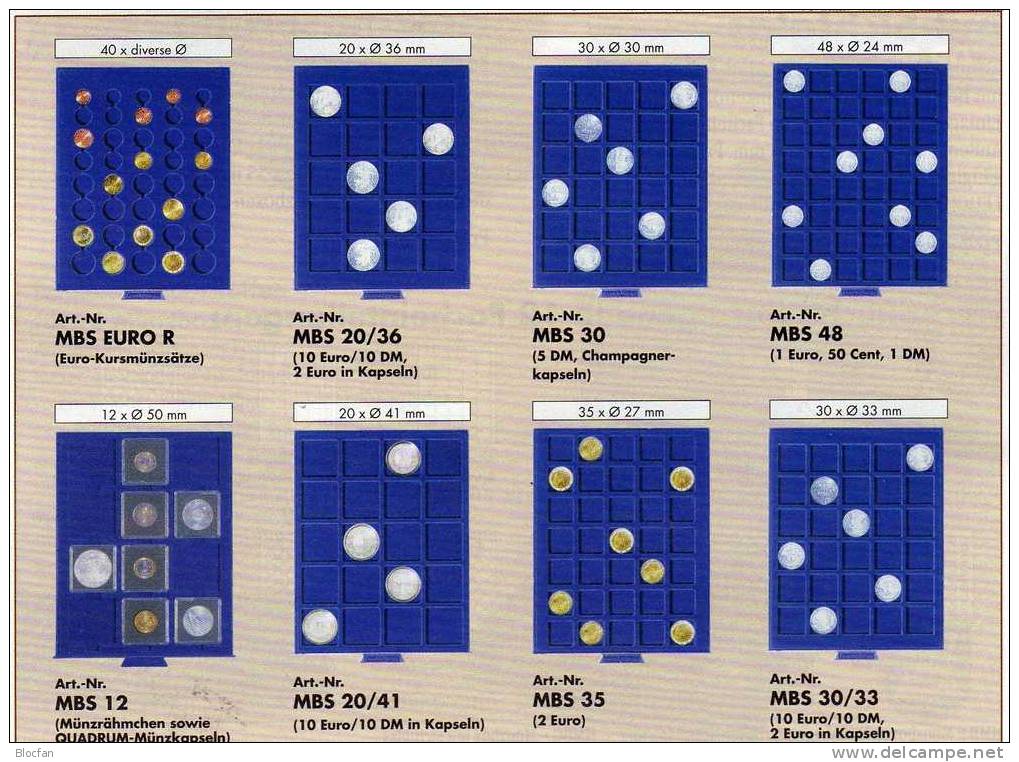 Münz-Box Für Rähmchen Angebot Des Monats 11€ Auf Blauen Samt Für 12 Münz-Rahmen Big Coins Coinbox From Leuchtturm-Verlag - Vatican