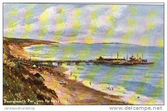 ART PCd -  Bournemouth Pier From The West Cliff - Dorset - Bournemouth (desde 1972)