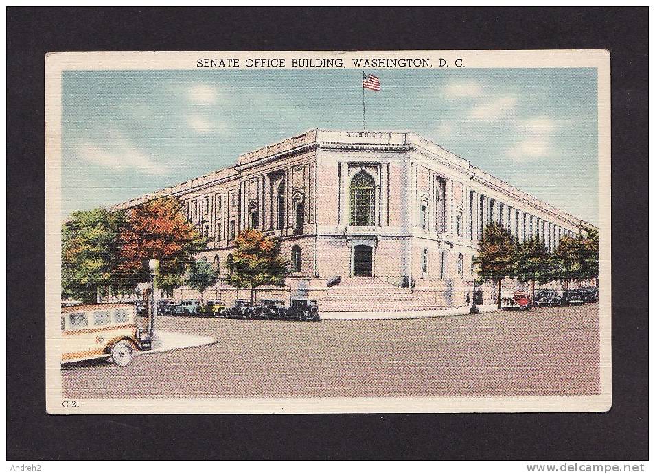 WASHINGTON D.C. - SENATE OFFICE BUILDING - POSTMARKED - OLD CARS - BY CAPITOL SOUVENIR - Washington DC