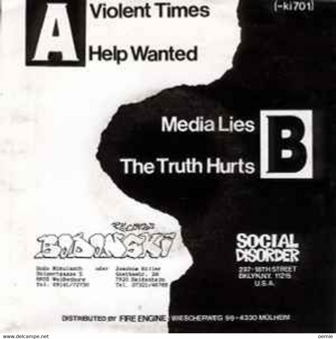SOCIAL DISORDER  °  MEDIA LIES - Collector's Editions