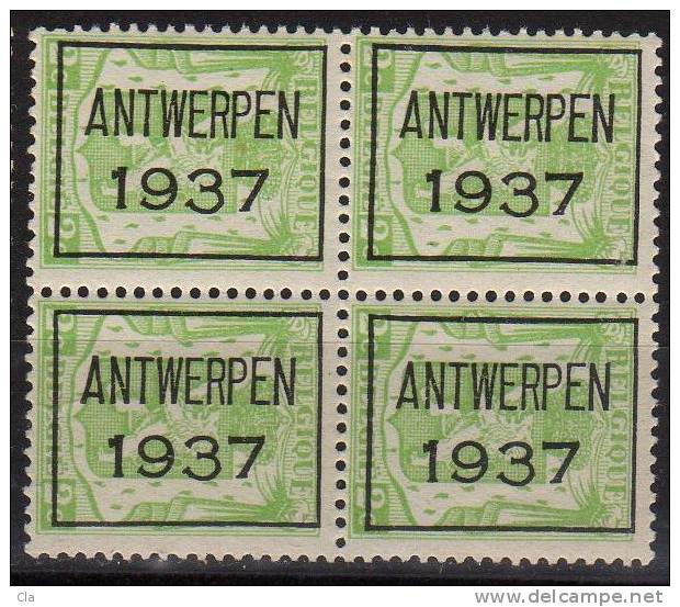 PO  320 Bloc De 4  ** - Typo Precancels 1936-51 (Small Seal Of The State)