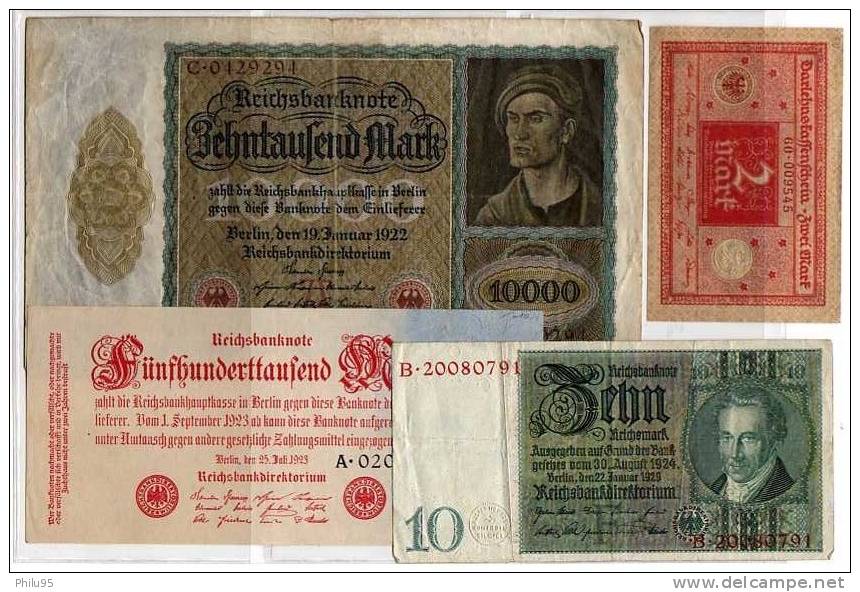 Lot 4 Billets D'Allemagne - Reichsschuldenverwaltung