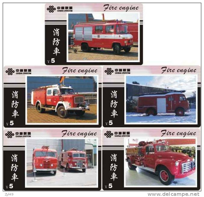 A04347 China Phone Cards Fire Engine 60pcs - Brandweer